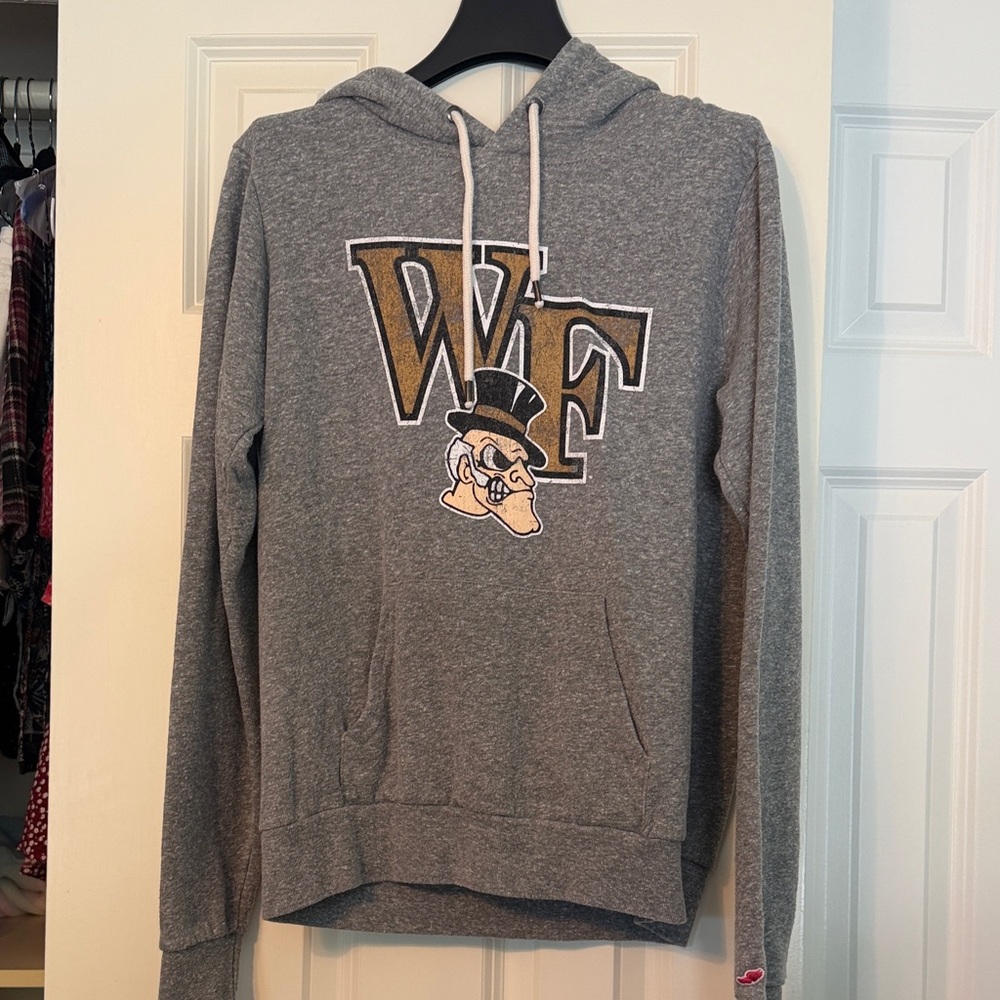 League Gray Pullover Sweatshirt with Red Logo Patch
